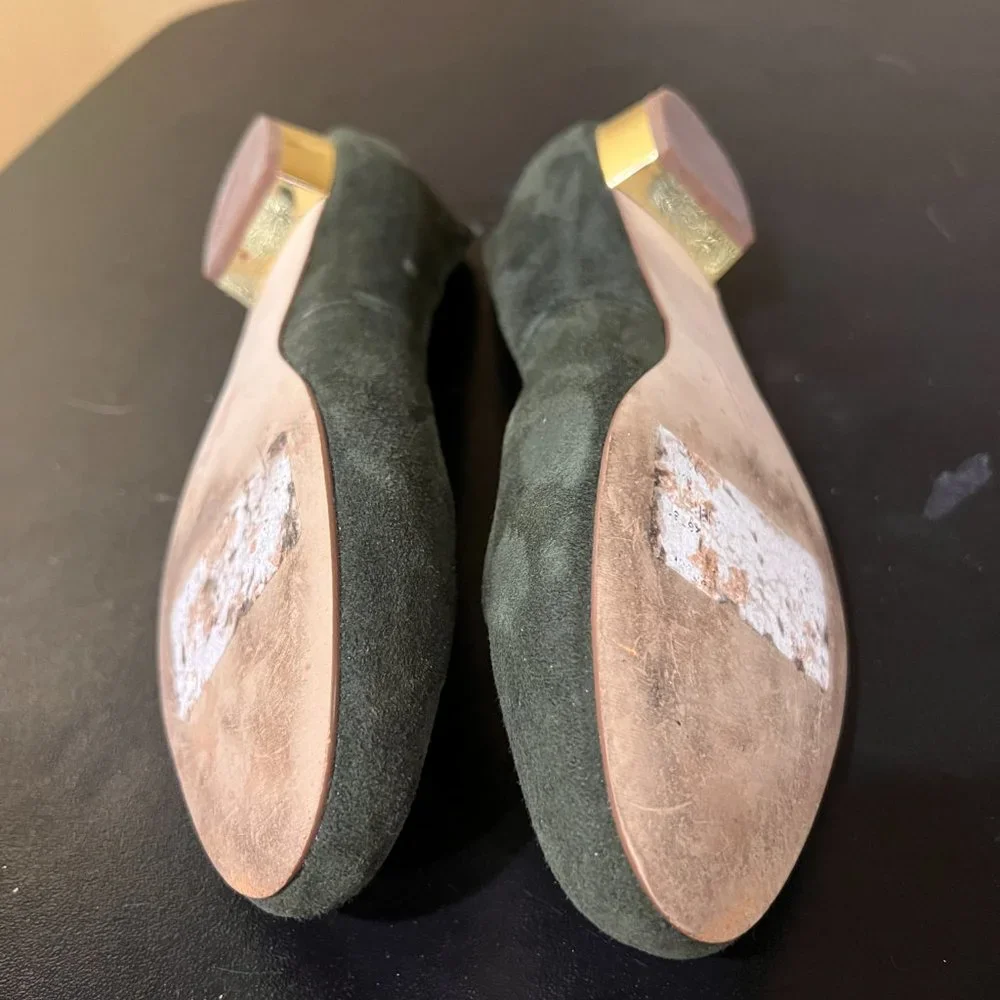 Steve Madden size 7.5 green suede